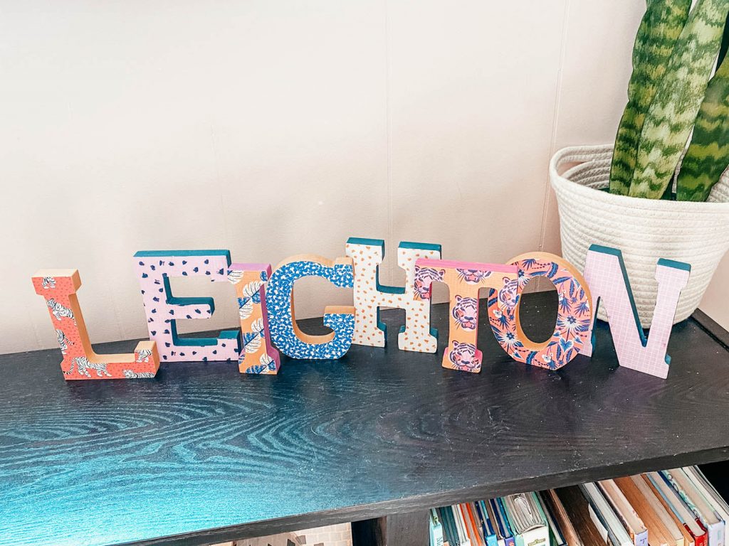 DIY Wall letters
